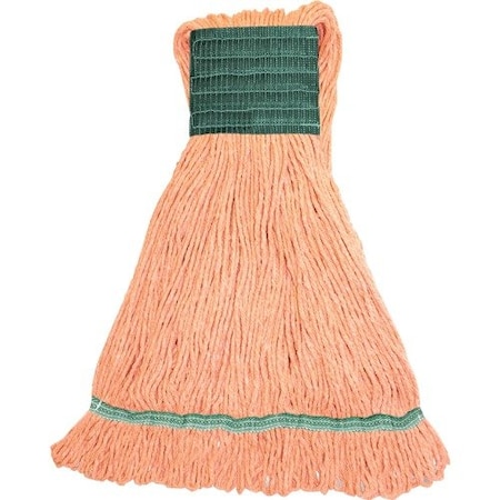 Genuine Joe Genuine Joe Mophead, Synthetic Blend, Wide Band, Medium, 16oz, Orange GJOMOR5B